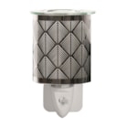 Wax Melter Plug In - Chrome Chevron 13cm