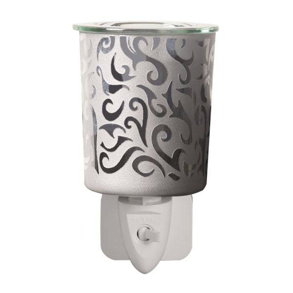 Wax Melter Plug In - Pewter Swirl 13cm