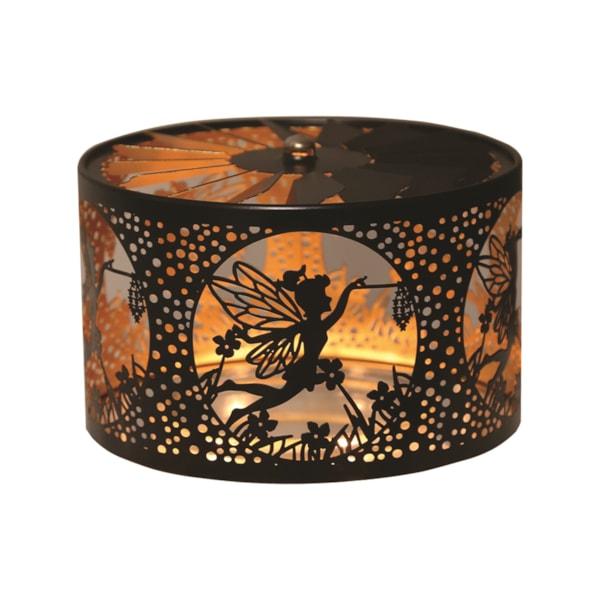 Carousel Shade Metal Silhouette - Black and Gold Fairy 13cm