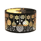 Carousel Shade Metal Silhouette - Black and Gold Baubles 13cm