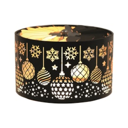 Carousel Shade Metal Silhouette - Black and Gold Baubles 13cm