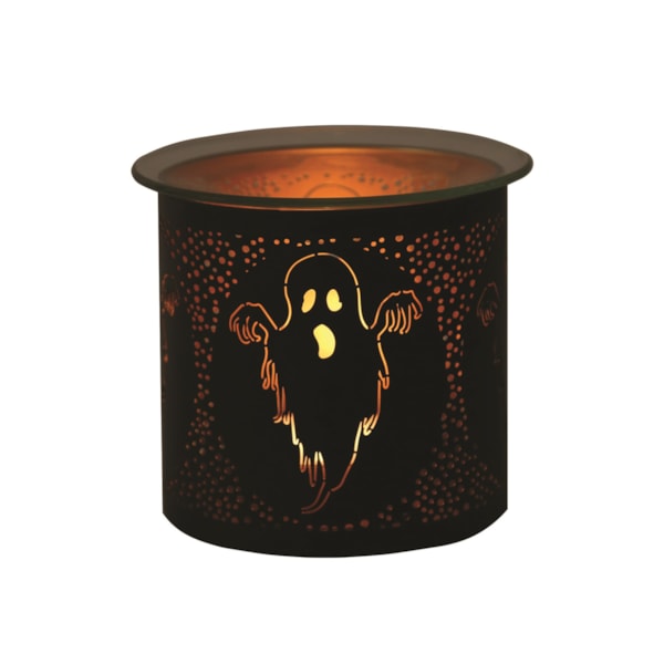 Tealight Wax Melter and Candle Holder - Black & Gold Silhouette Melter Ghost