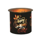 Tealight Wax Melter and Candle Holder - Black & Gold Silhouette Melter Merry