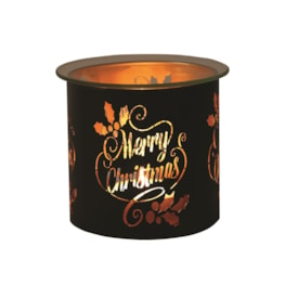 Tealight Wax Melter and Candle Holder - Black & Gold Silhouette Melter Merry