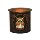 Tealight Wax Melter and Candle Holder - Black & Gold Silhouette Melter Owl