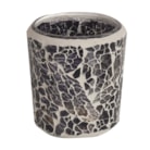 Black and Gold Crackle Votive Holder