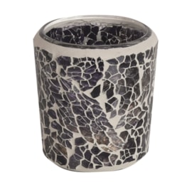 Black and Gold Crackle Votive Holder