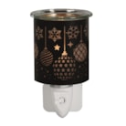 Wax Melter Plug In - Black & Gold Silhouette Baubles 13cm