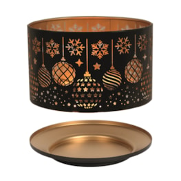 Jar Shade & Tray Set Metal Silhouette - Black Baubles