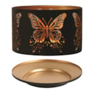 Jar Shade & Tray Set Metal Silhouette - Black Butterfly