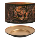 Jar Shade & Tray Set Metal Silhouette - Black Deer Family