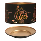 Jar Shade & Tray Set Metal Silhouette - Black Home