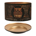 Jar Shade & Tray Set Metal Silhouette - Black Owl