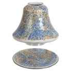 Jar Shade & Tray Set - Blue and Gold Crackle