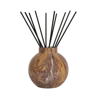 Breccia Marble Large Glass Reed Diffuser Bottle & 50 Fibre Reeds