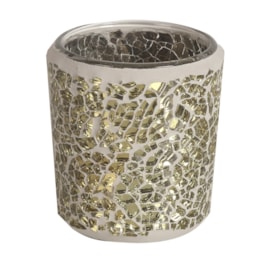 Champagne Crackle Votive Holder