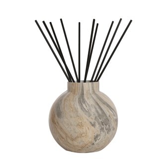 Grigio Marble Large Glass Reed Diffuser Bottle & 50 Fibre Reeds