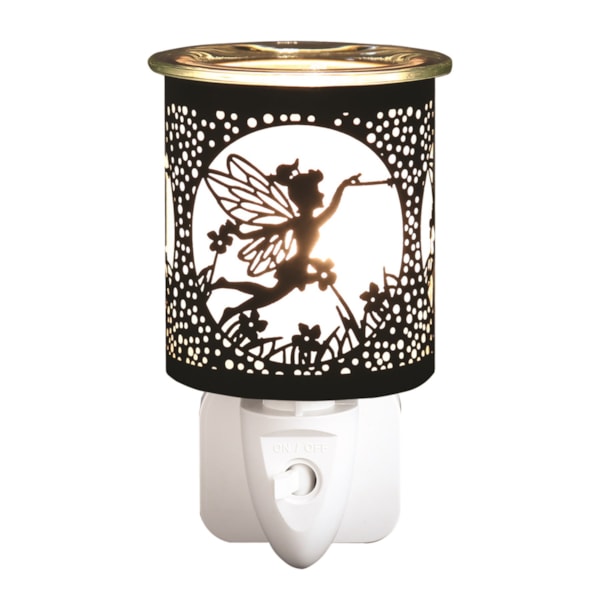 Wax Melter Plug In - Black & Gold Silhouette Fly Fairy 13cm