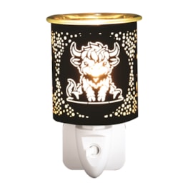 Wax Melter Plug In - Black & Gold Silhouette Highland 13cm