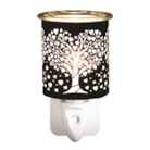 Wax Melter Plug In - Black & Gold Silhouette Heart Tree 13cm