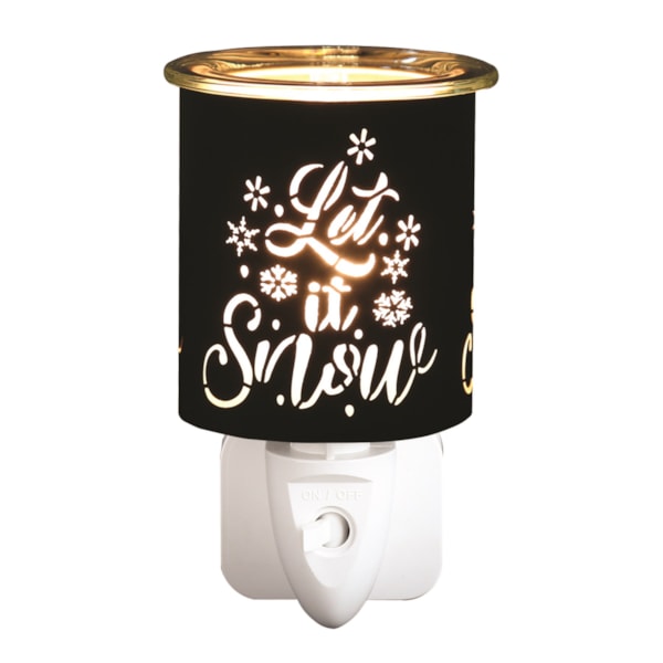 Wax Melter Plug In - Black & Gold Silhouette Let it 13cm