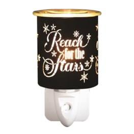 Wax Melter Plug In - Black & Gold Silhouette Reach 13cm