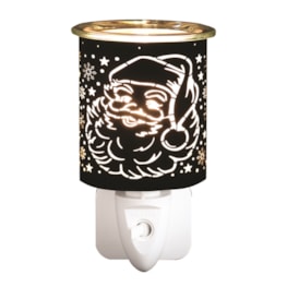 Wax Melter Plug In - Black & Gold Silhouette Santa 13cm