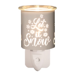 Wax Melter Plug In - White & Gold Silhouette Let it 13cm