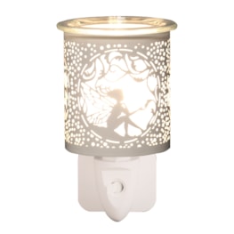 Wax Melter Plug In - White & Gold Silhouette Seated Fairy 13cm