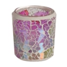 Rainbow Crackle Votive Holder