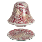 Jar Shade & Tray Set - Red and Gold Crackle