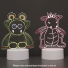 Monster and Dragon 2 in 1 Acrylic Lamp 21cm