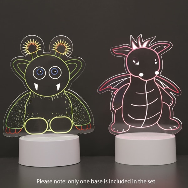 Monster and Dragon 2 in 1 Acrylic Lamp 21cm