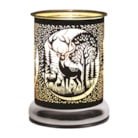 Electric Wax Melter Touch - Black Silhouette Deer Family 17cm