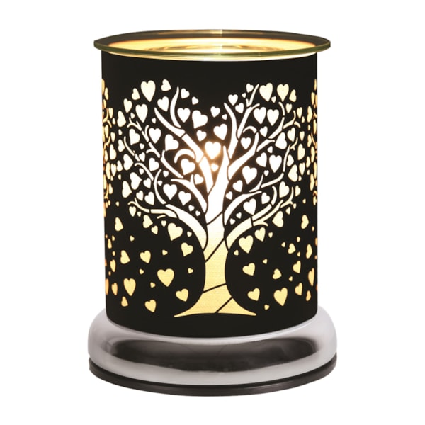 Electric Wax Melter Touch - Black Silhouette Heart Tree 17cm