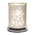 Electric Wax Melter Touch - White Silhouette Let it Snow 17cm