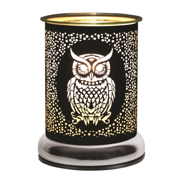 Electric Wax Melter Touch - Black Silhouette Owl 17cm