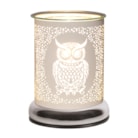 Electric Wax Melter Touch - White Silhouette Owl 17cm