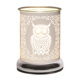 Electric Wax Melter Touch - White Silhouette Owl 17cm