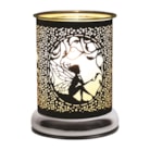 Electric Wax Melter Touch - Black Silhouette Seated Fairy 17cm