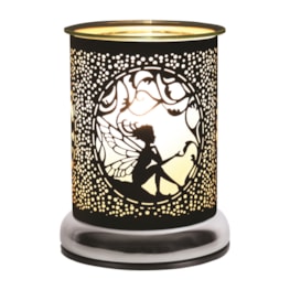 Electric Wax Melter Touch - Black Silhouette Seated Fairy 17cm