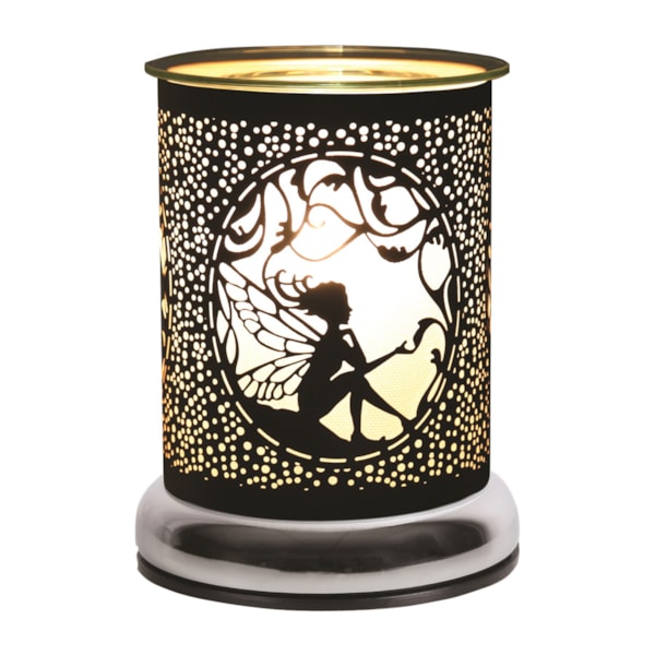 Electric Wax Melter Touch - Black Silhouette Seated Fairy 17cm