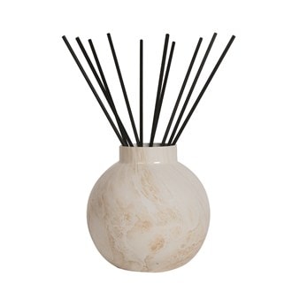 Valencia Marble Large Glass Reed Diffuser Bottle & 50 Fibre Reeds