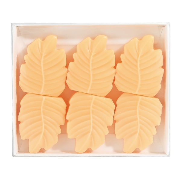 Peach Blossom & Vanilla Box of 6 Leaf Shaped Wax Melts by Woodbridge