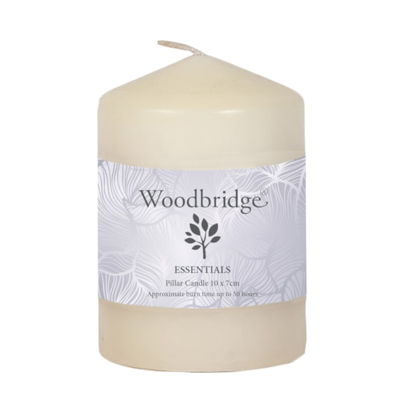 Ivory Unscented Pillar Candle 10x7cm