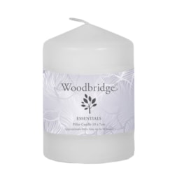 White Unscented Pillar Candle 10x7cm