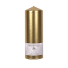 Gold Metallic Unscented Pillar Candle 20x7cm