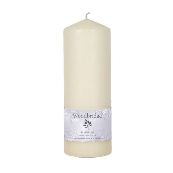 Ivory Unscented Pillar Candle 25x7cm