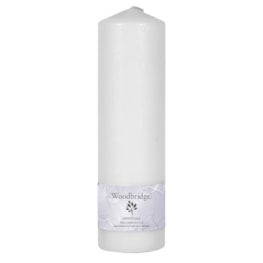 White Unscented Pillar Candle 25x7cm