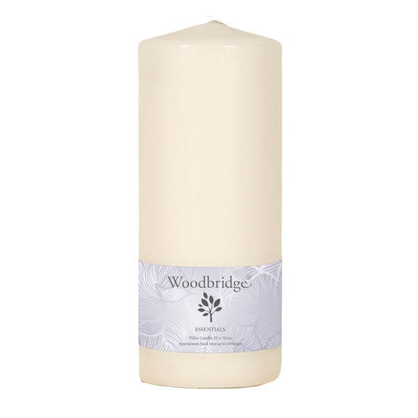 Ivory Unscented Pillar Candle 25x10cm